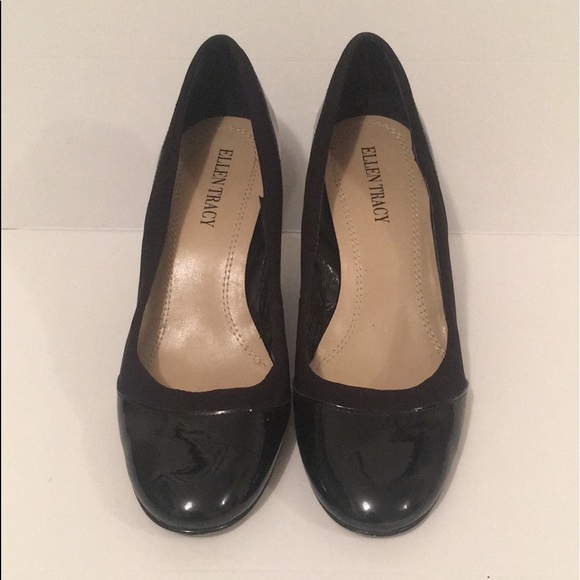 Ellen Tracy Patent Leather Wedge Pumps - Picture 4 of 13